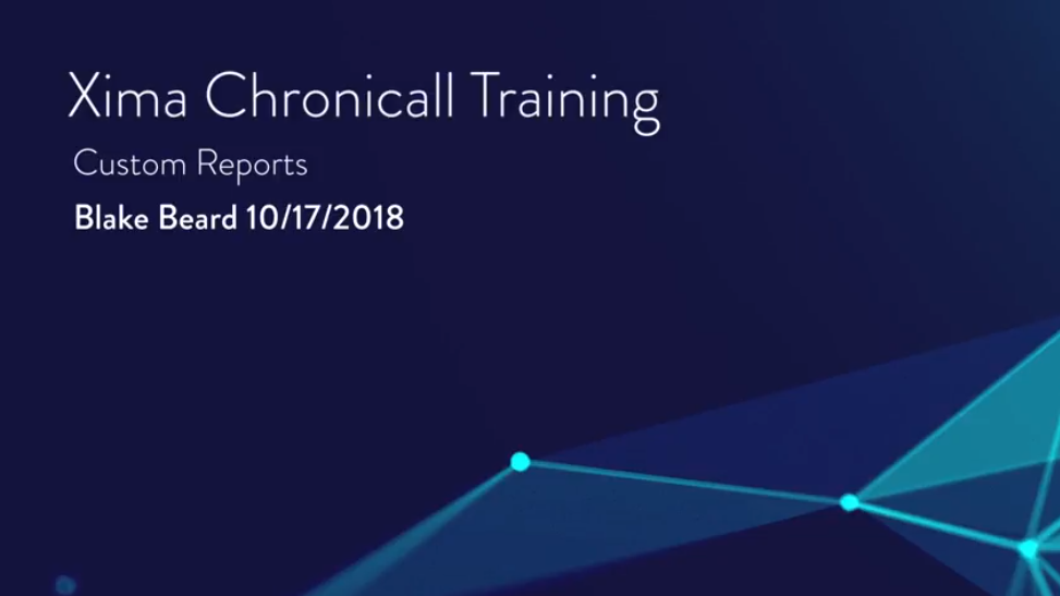 Custom Reports Training 10/17/2018