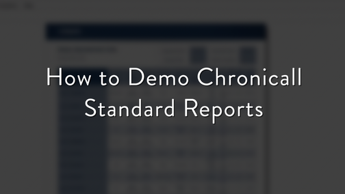 ​How to demo Standard Reports