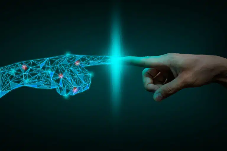 AI and human hand