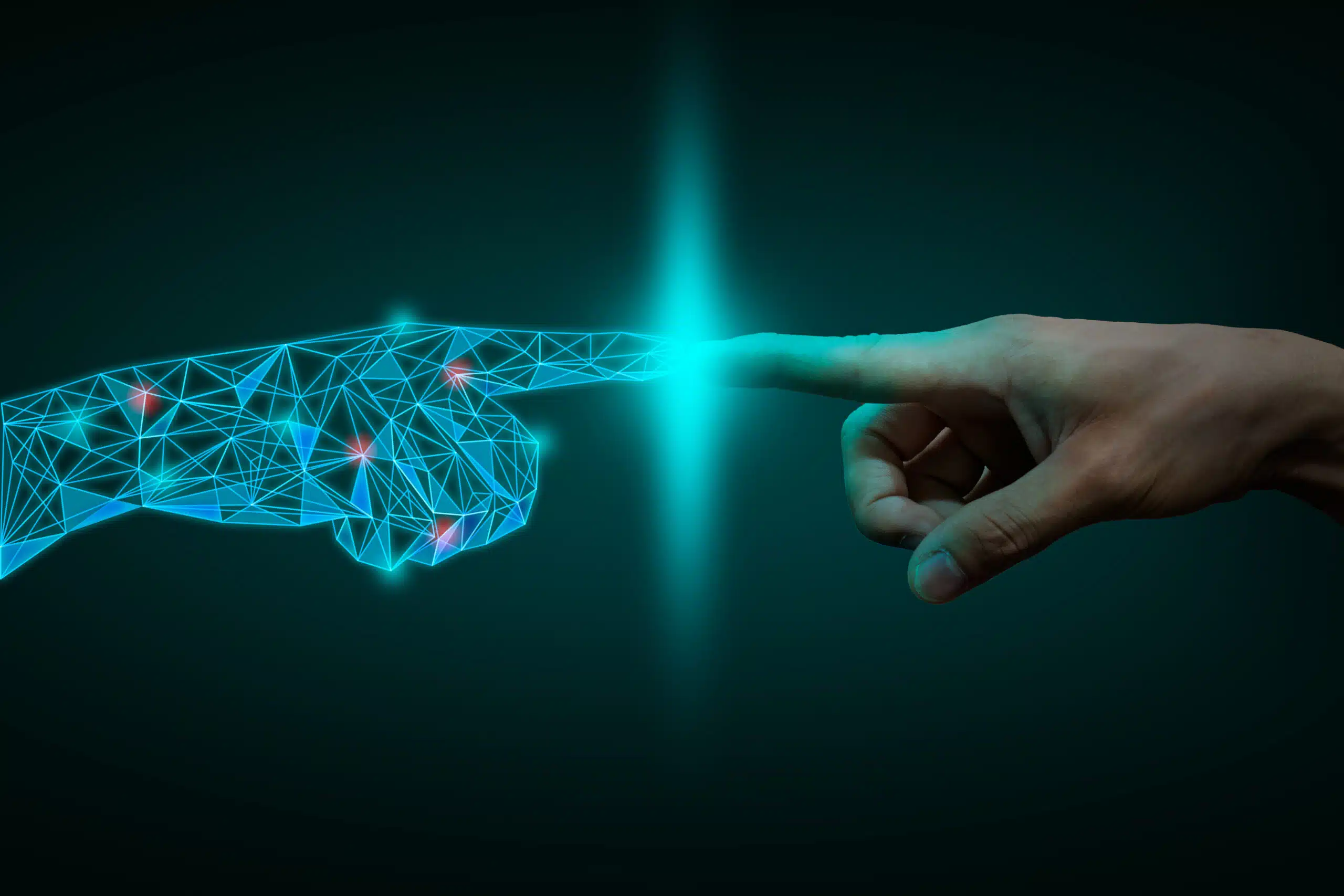 AI and human hand