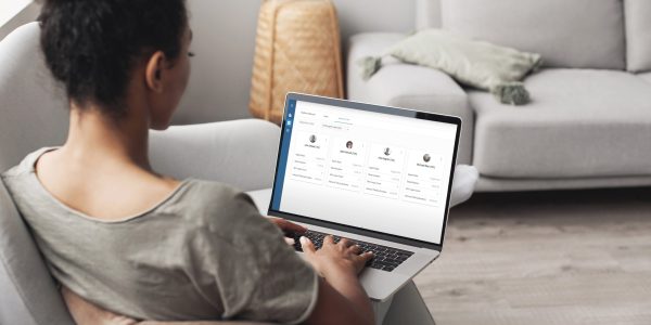 Young african american woman working at home, girl studying online. Entrepreneur, business, web site add, freelance, business, studying, social distancing, distance learning, work from home, modern lifestyle, laptop mock up concept